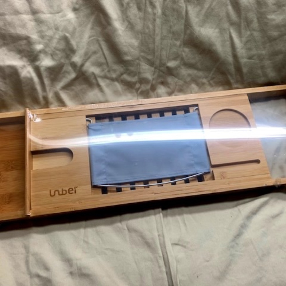 Uber Bamboo Bath Tray NEW